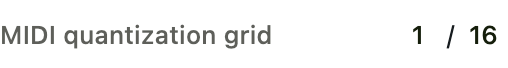 MIDI quantization grid