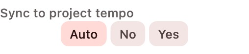 Sync to project tempo