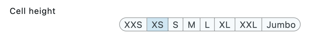 Cell height