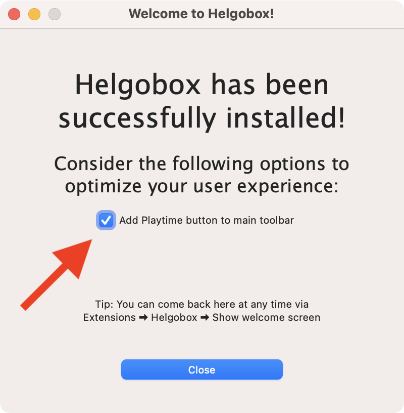 helgobox welcome screen